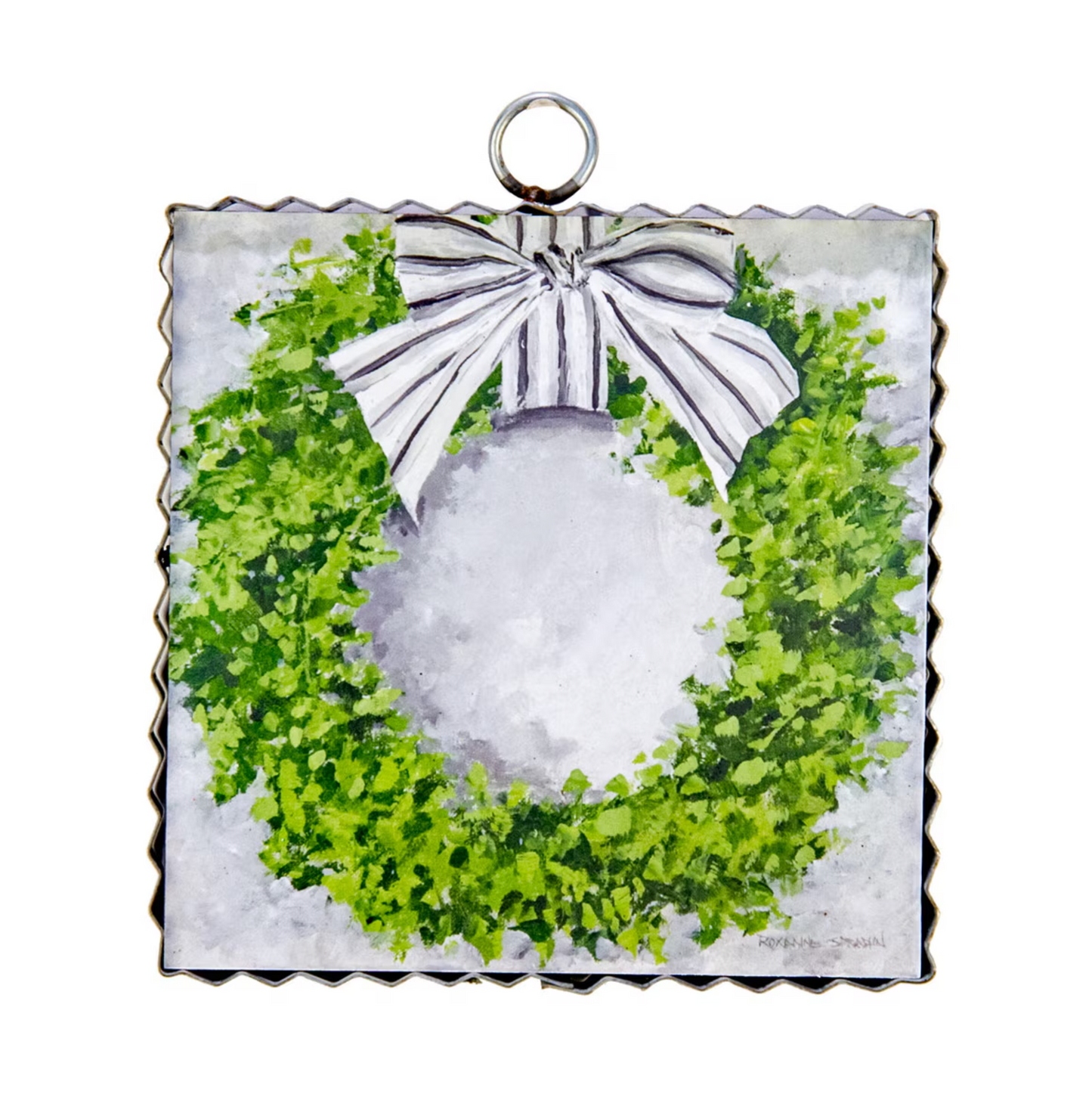 Mini Boxwood Wreath Print
