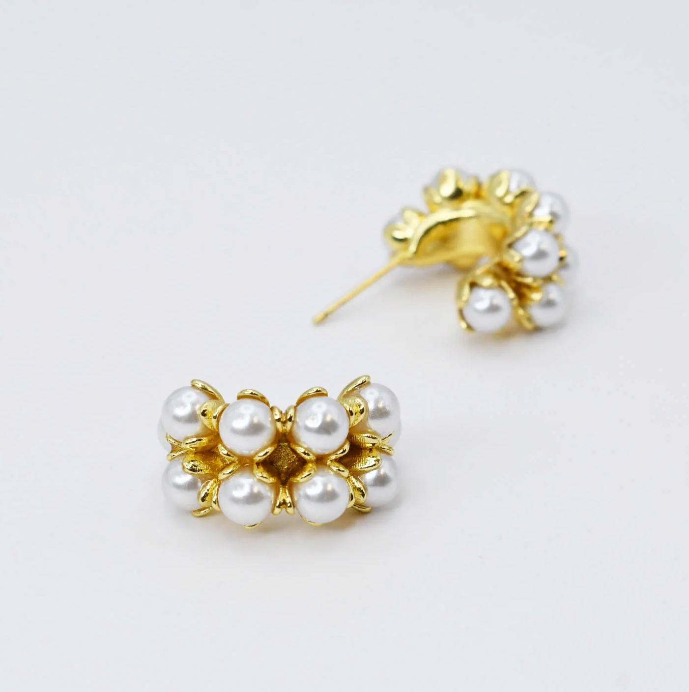 Pearls and Gold Hoop