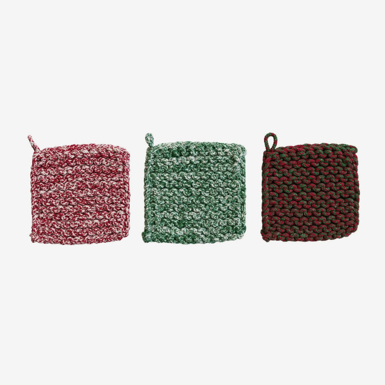 Melange Cotton Crocheted Pot Holder
