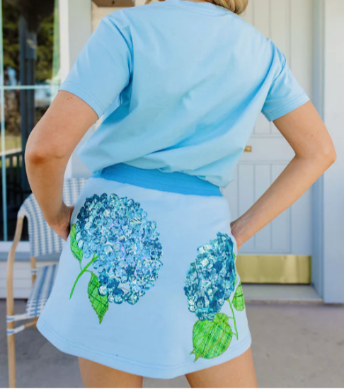 Blue Hydrangea Skirt/Skort