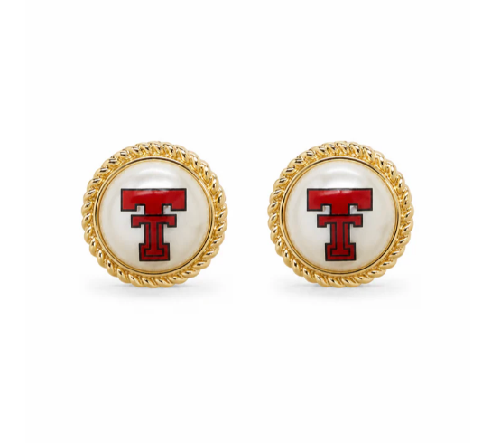Texas Tech Pearl Studs