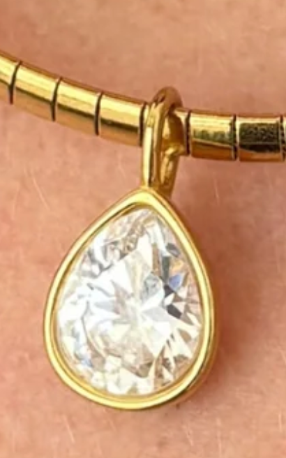 Pear Crystal Charm