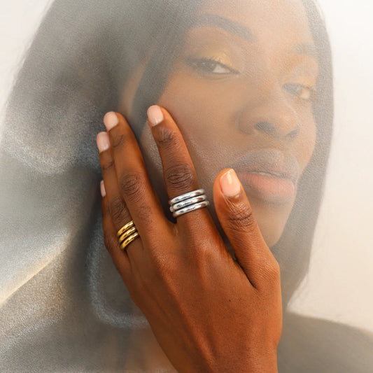 Silver All Weather Rings (Set of 3)