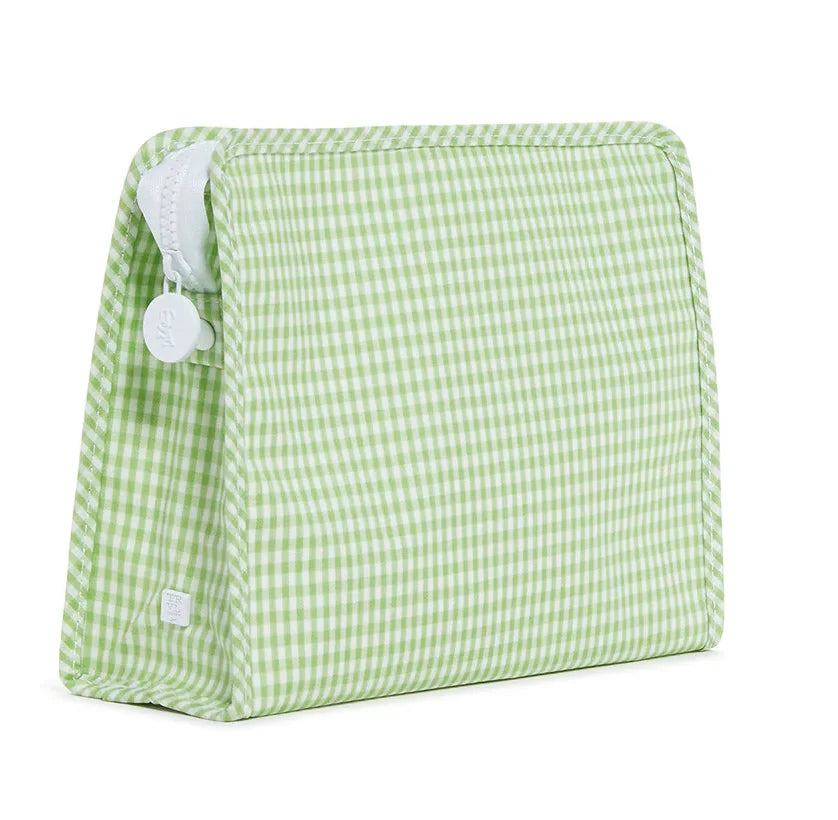 TRVL Roadie Medium Zip Pouch - Gingham Leaf