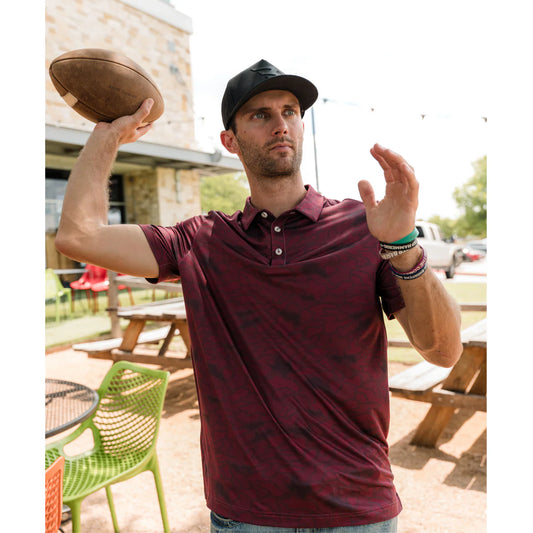 Performance Polo | Maroon Texas Camo