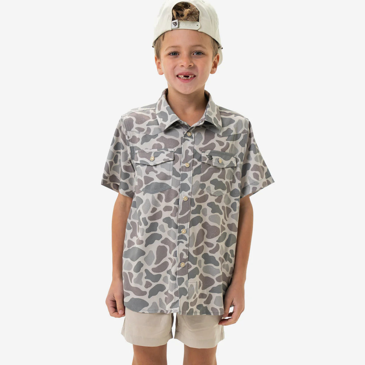 Youth Performance Western Shirt | Classic Deer Camo