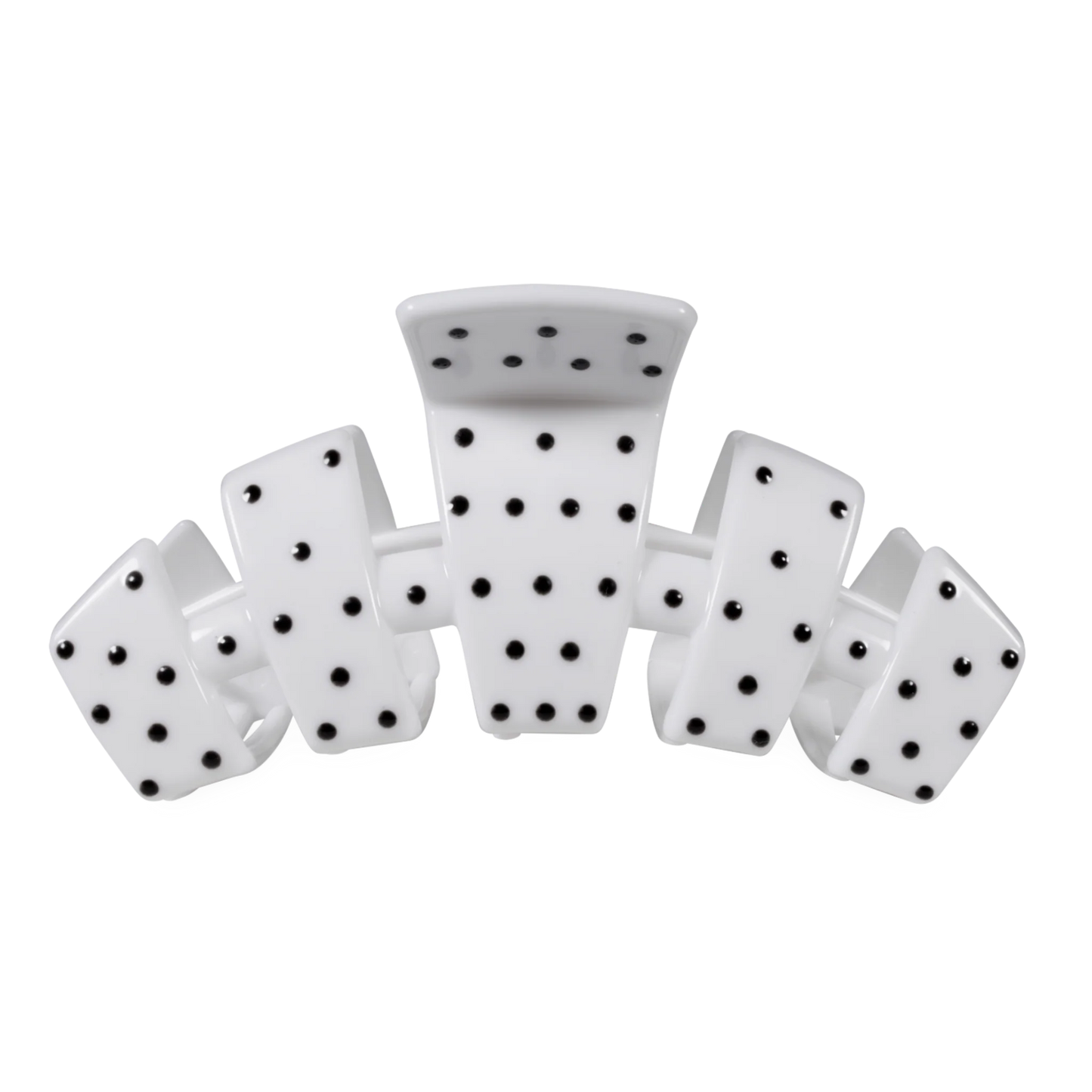 Classic White Polka Dot Party Large Claw Clip