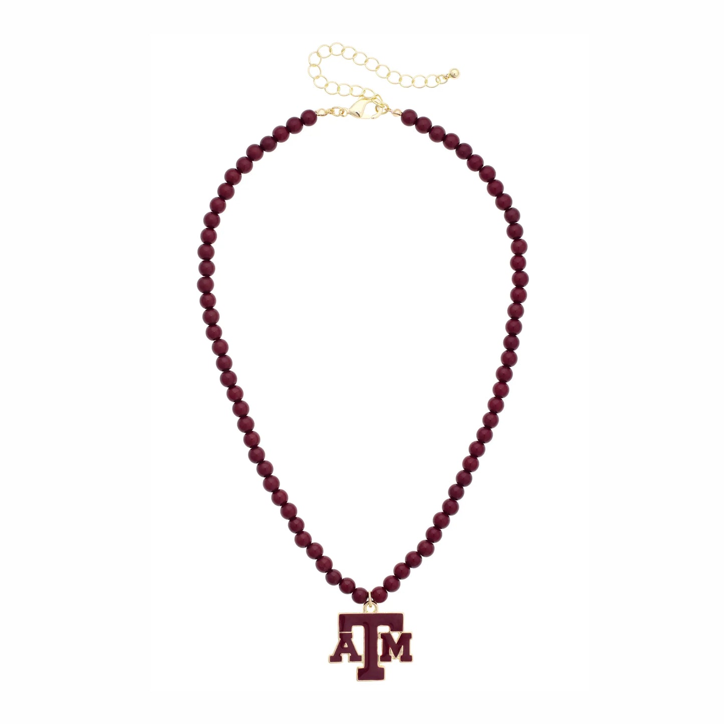 Texas A&M Aggies Beaded Logo Pendant Necklace