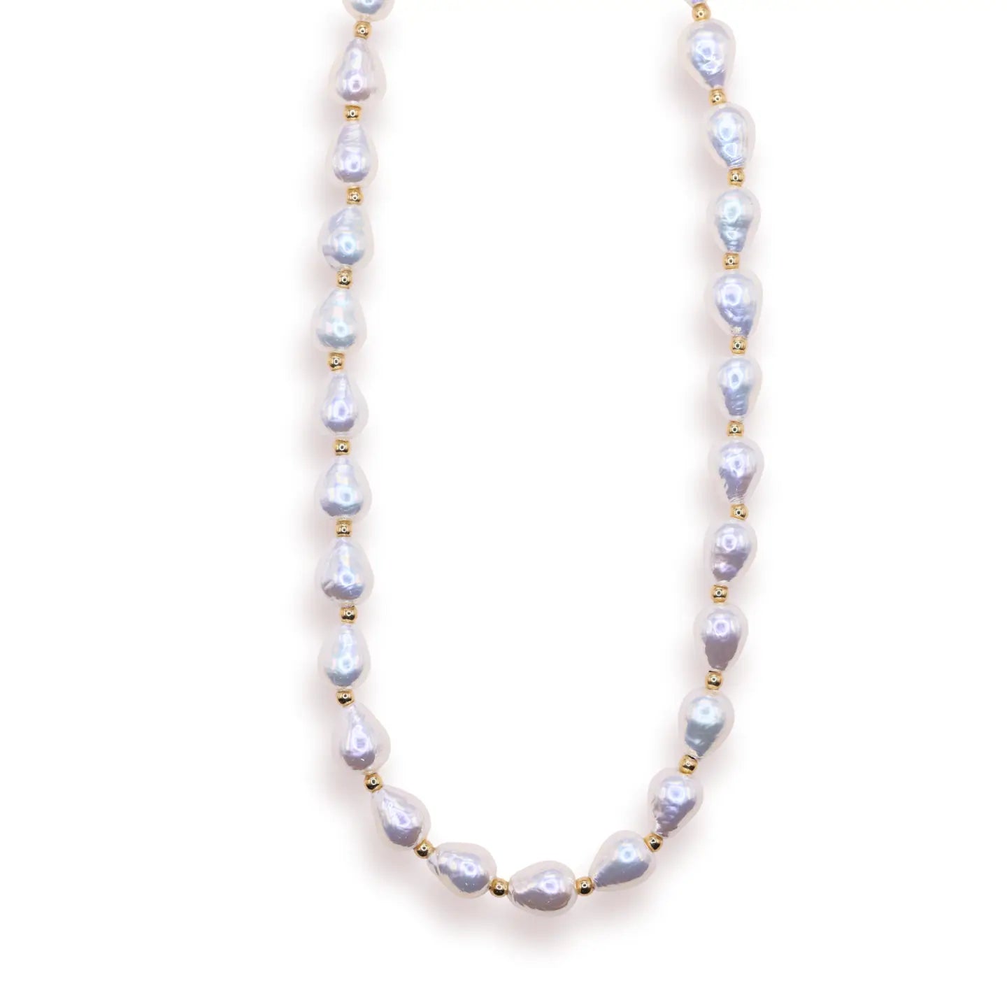 Saylor Pearl Necklace in Gold | 16" with Clasp