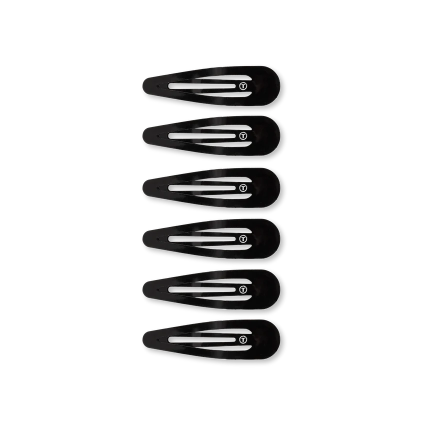 Jet Black Snap Clip (6Ct)