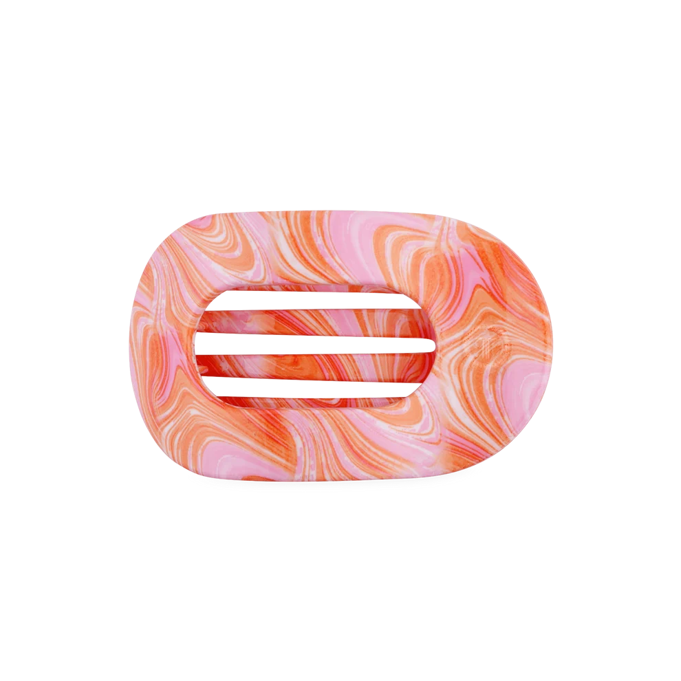 Just Keep Swimming Flat Round Hair Clip