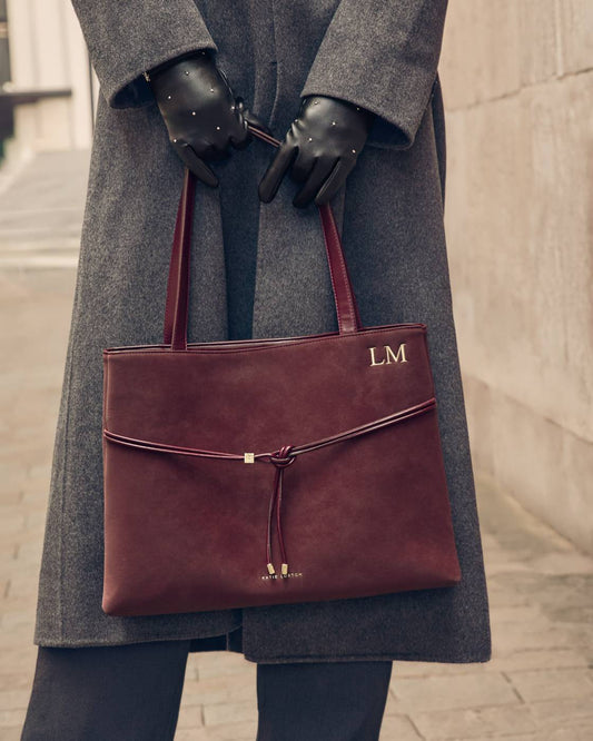 Lori Suedette Tote Bag l Cherry