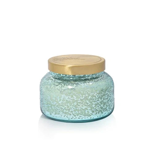 Capri Volcano Icy Blue Mercury Glass Candle