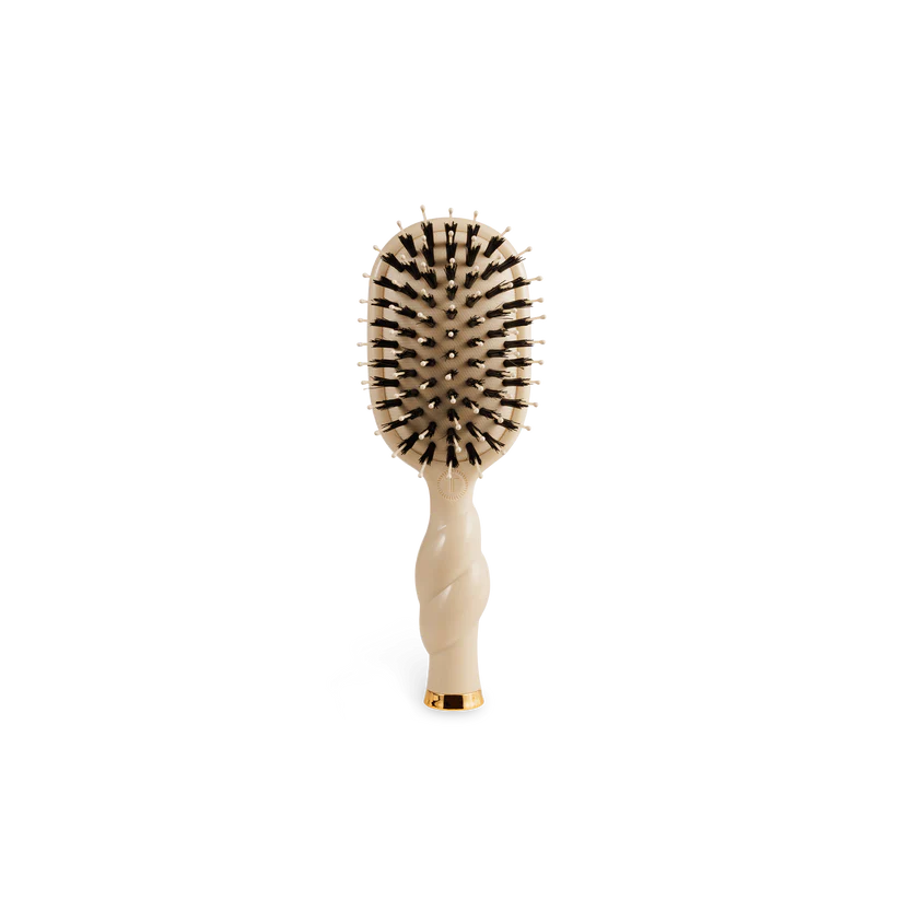 Mini Boar Bristle Hair Brush - Tan
