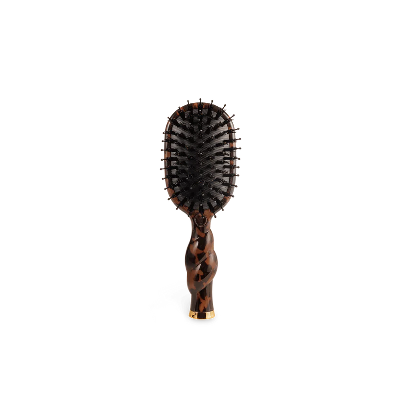 Mini Boar Bristle Hair Brush - Tortoise