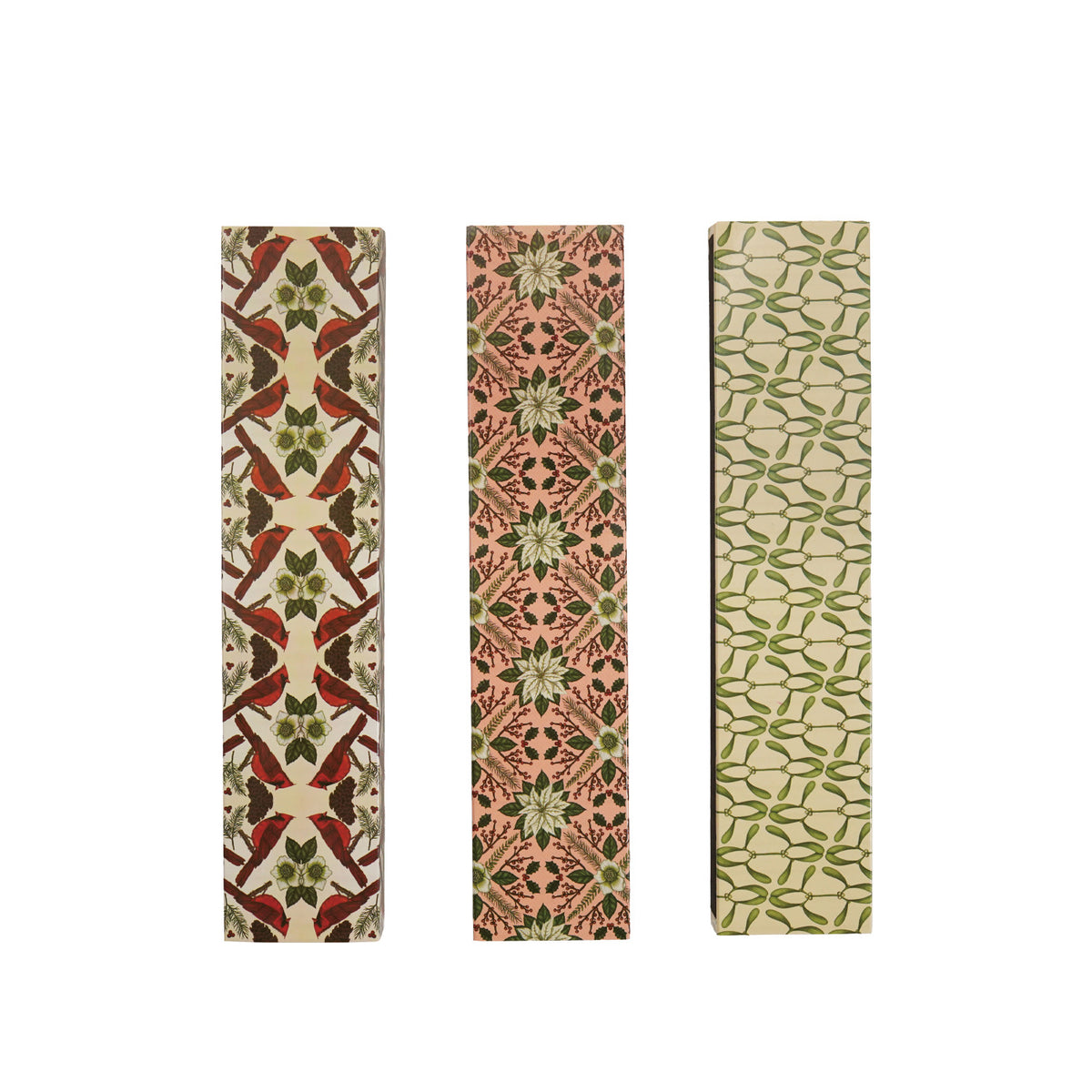 Safety Fireplace Matches in Matchbox with Seasonal Botanical Pattern