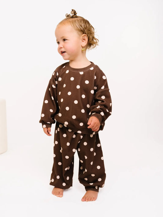 Espresso Polkadot Sweatsuit