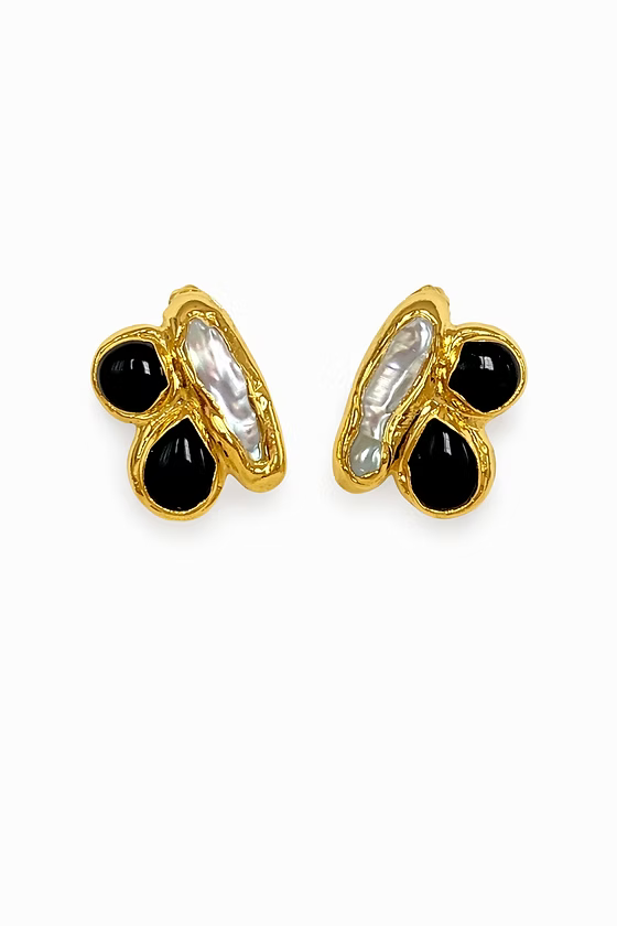 Arch Earrings | Black Onyx