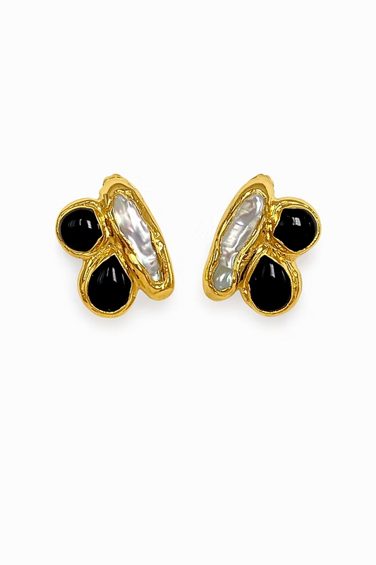 Arch Earrings | Black Onyx