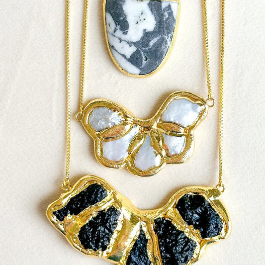 Slip Necklace Cluster | Pearl