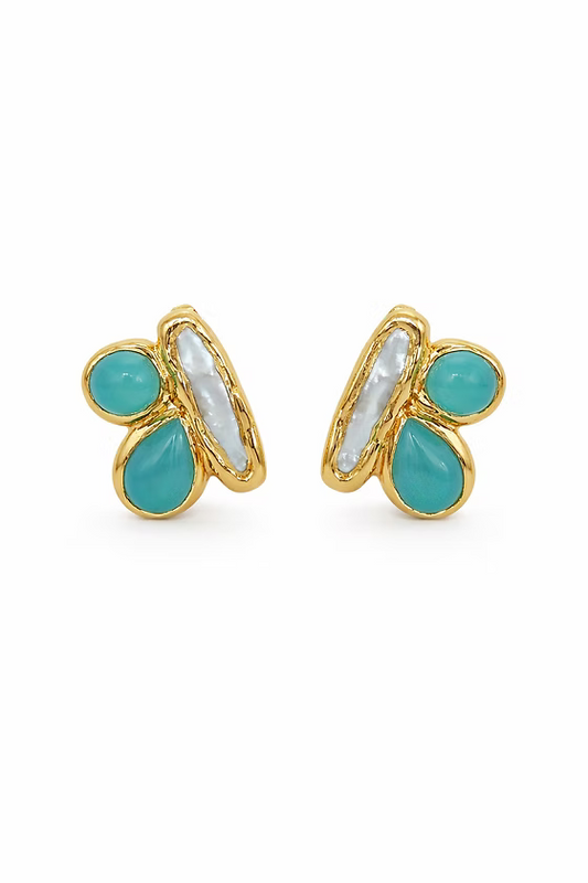 Arch Earrings | Aquamarine