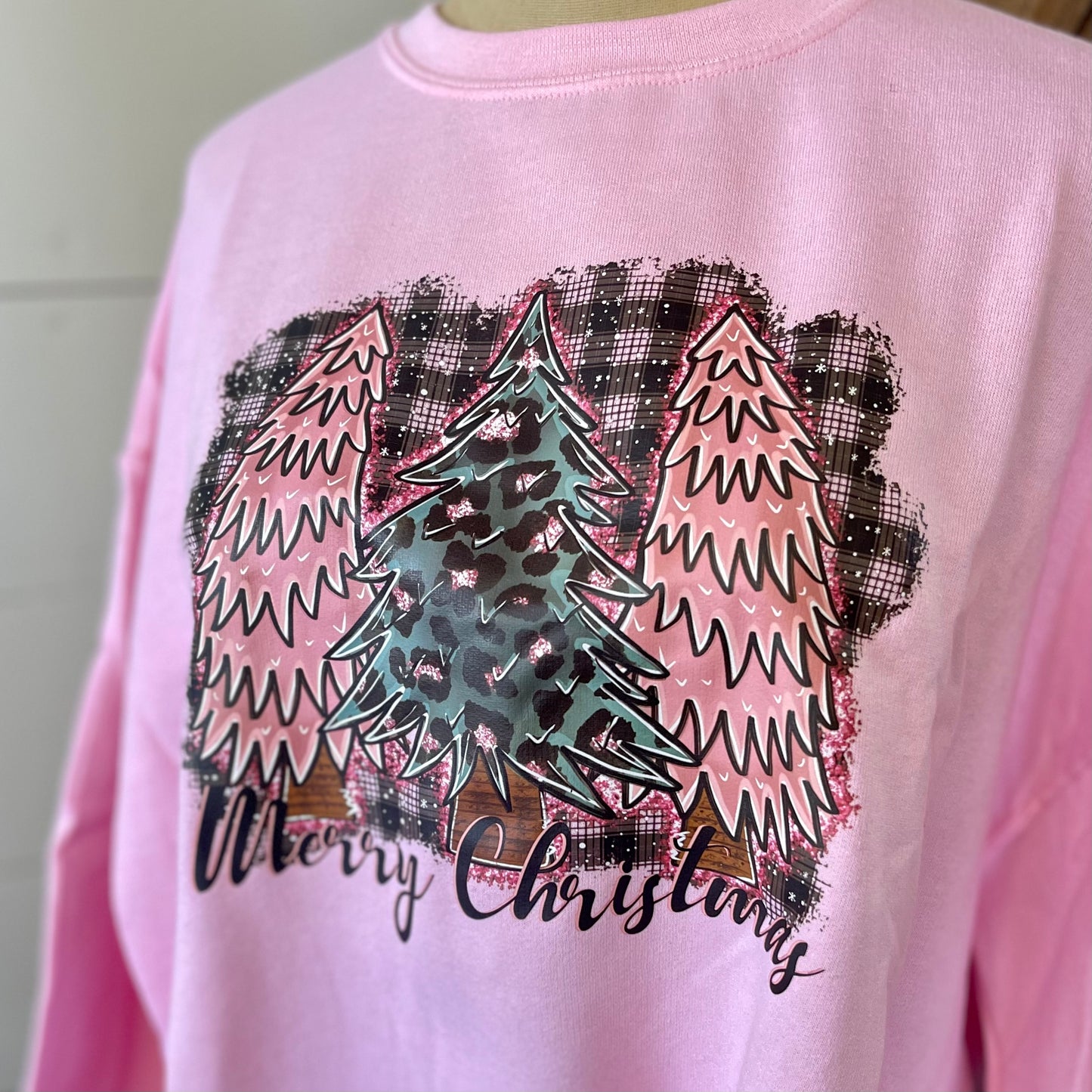 Pink Merry Christmas Sweatshirt