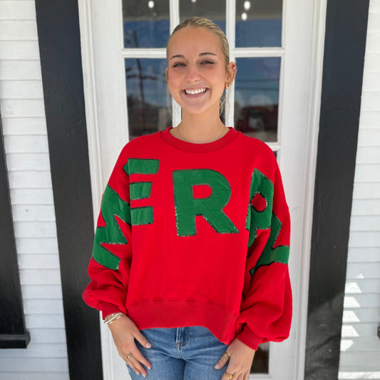 Merry Balloon Sleeve Pullover