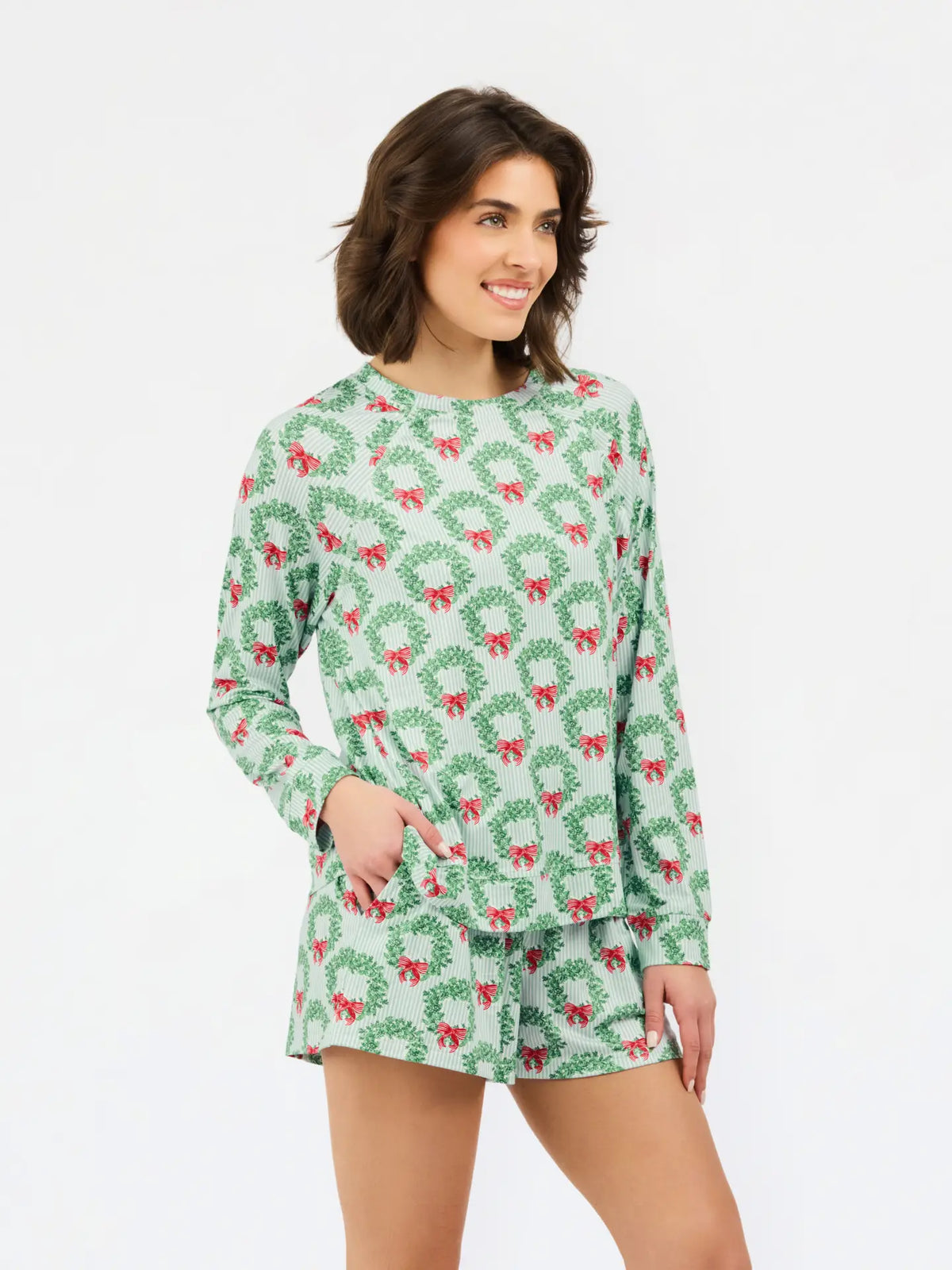 Women's Annie Shorts Set | Wreath & Ribbon