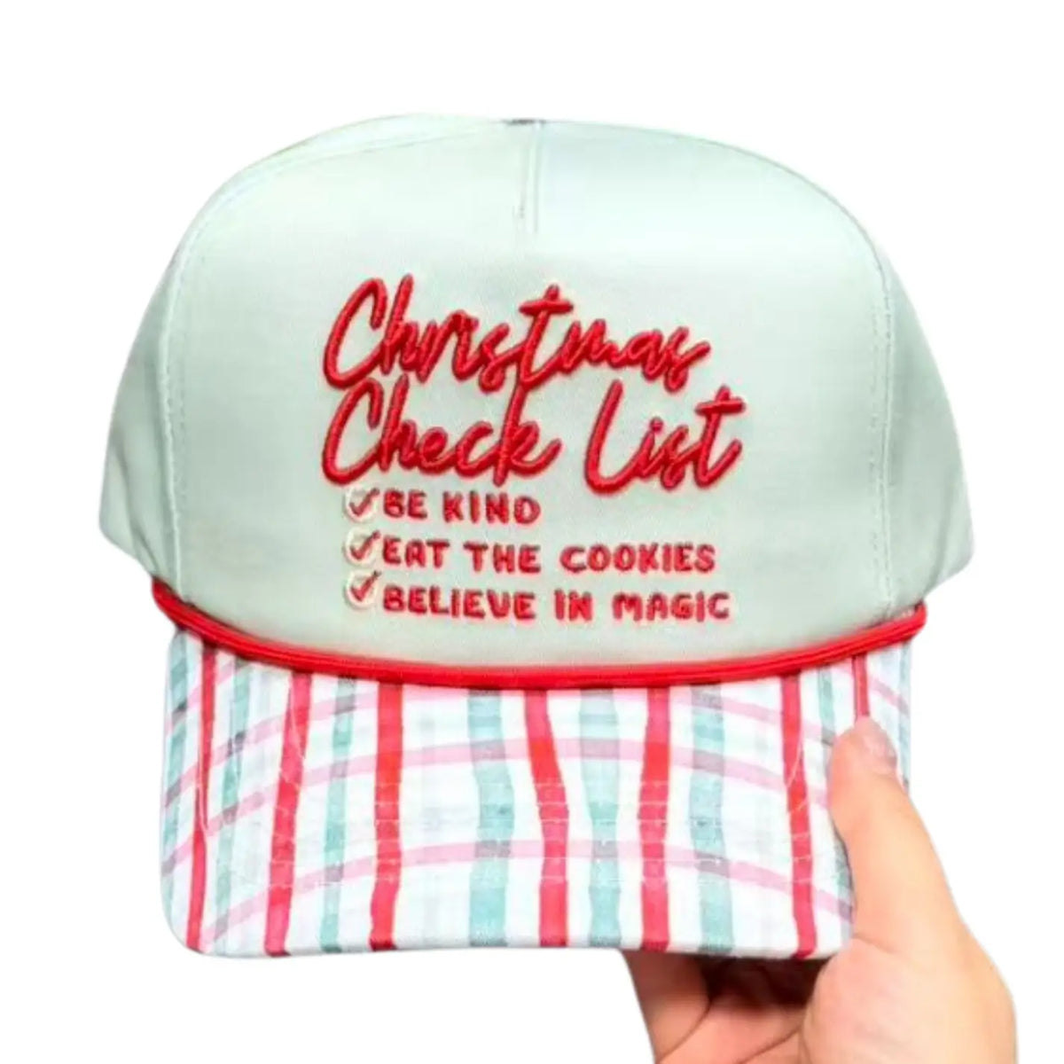 Christmas Check List Canvas Cap