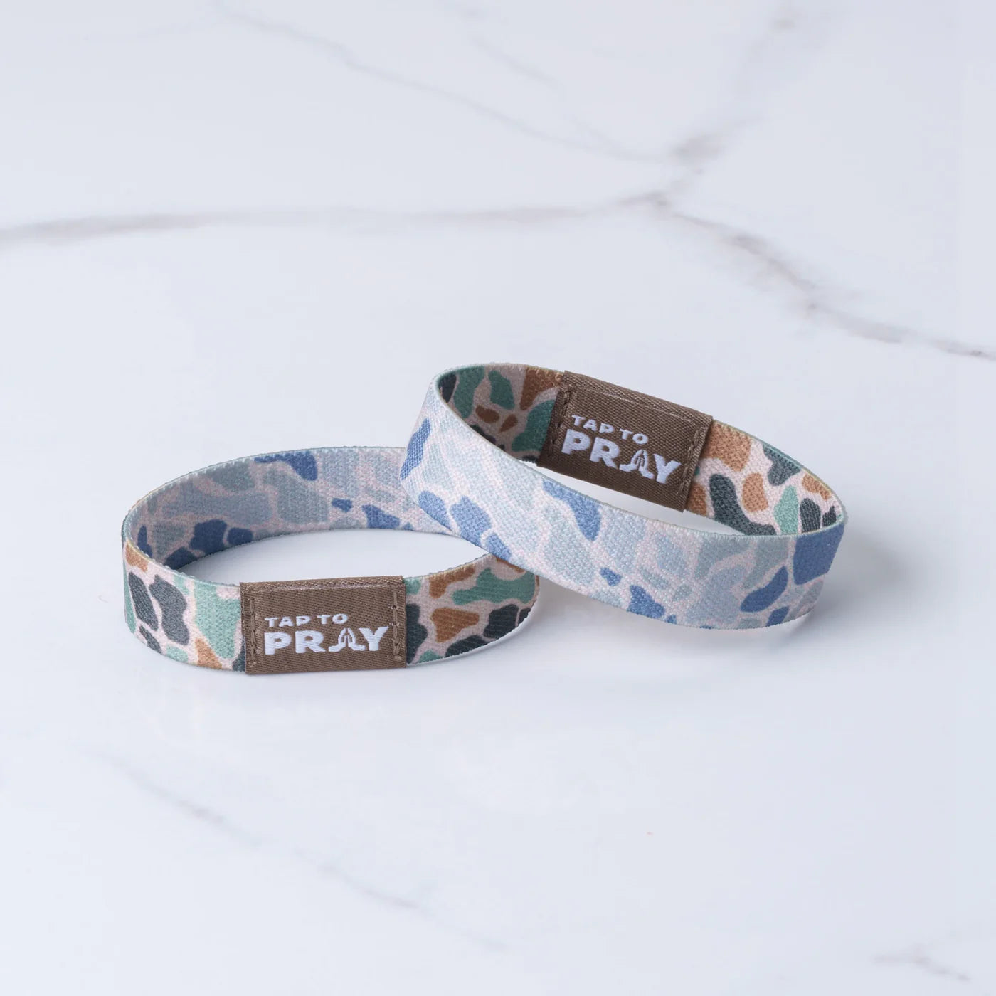 Tap To Pray® Wristband – River Rock Camo - Classic & Sage