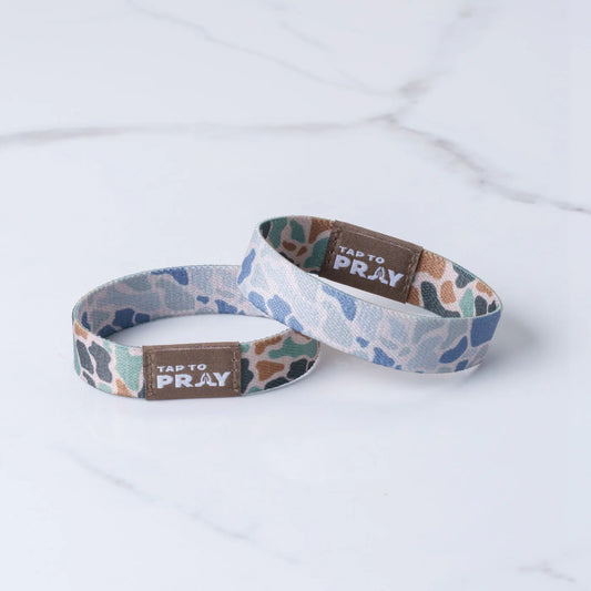 Tap To Pray® Wristband – River Rock Camo - Classic & Sage
