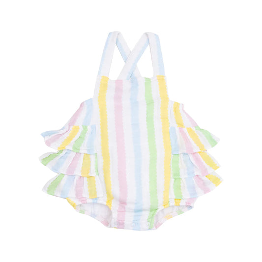 Ruffle Sunsuit | Ric Rac Stripe