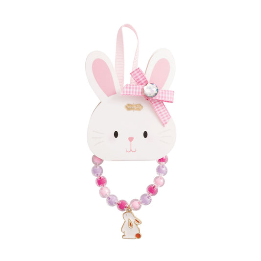 Purple Bunny Charm Bracelet & Ring Set