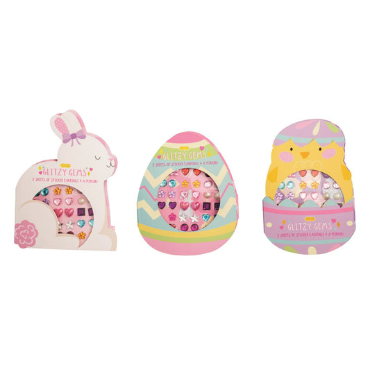 Easter Glitzy Gems Stick-On Earrings