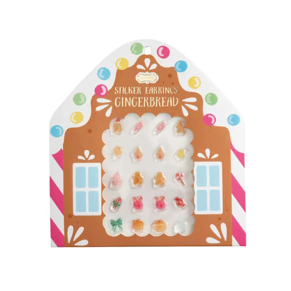 Gingerbread Stick-On Earring Set