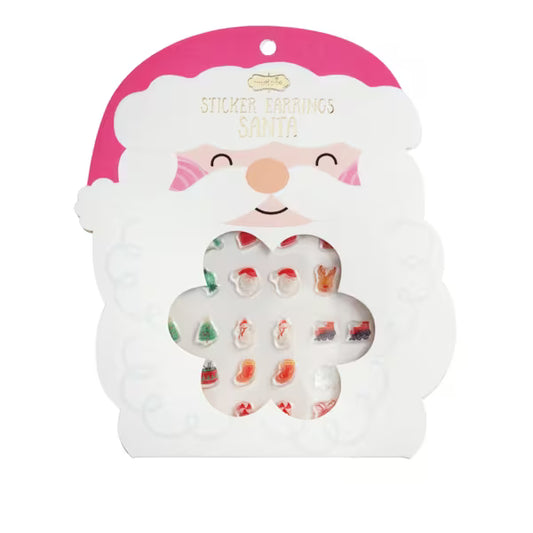 Santa Stick-On Earring Set