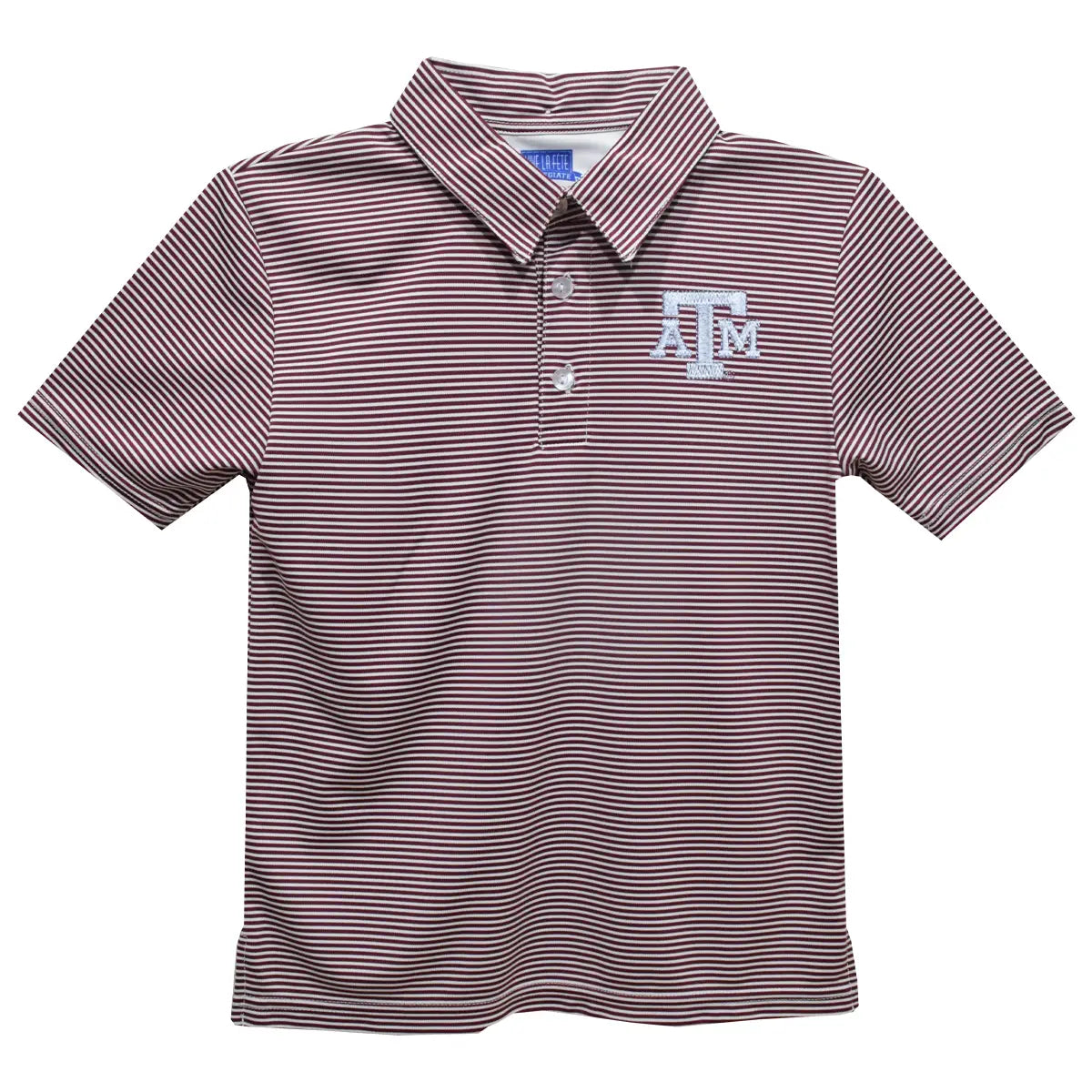 Texas A&M Aggies Maroon Stripes Polo