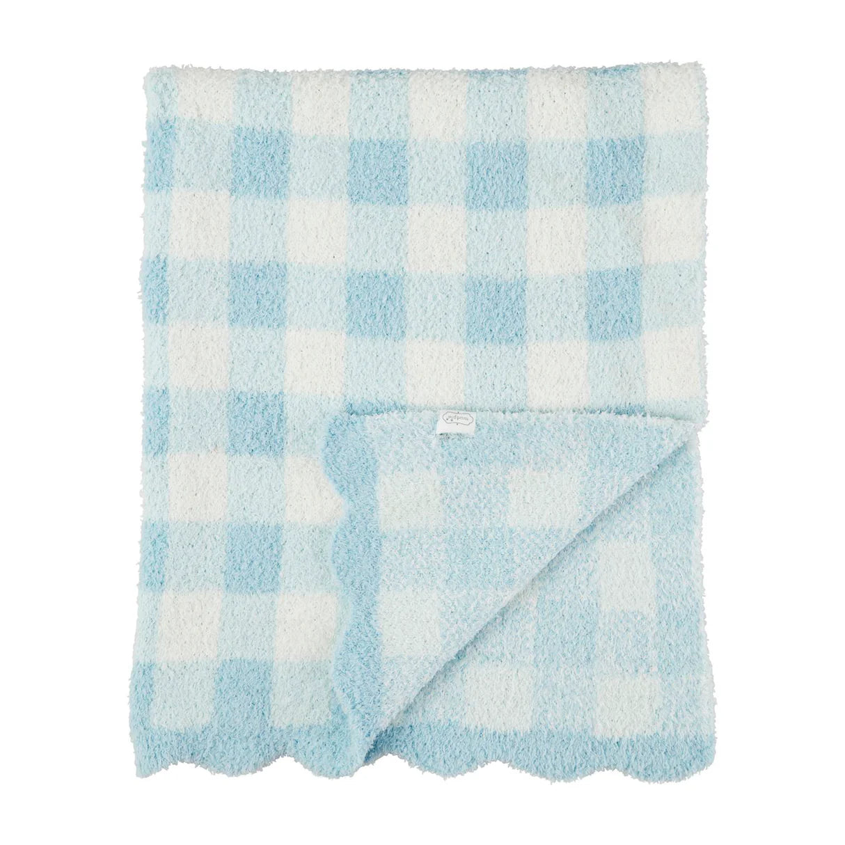 Gingham Chenille Blanket | Blue