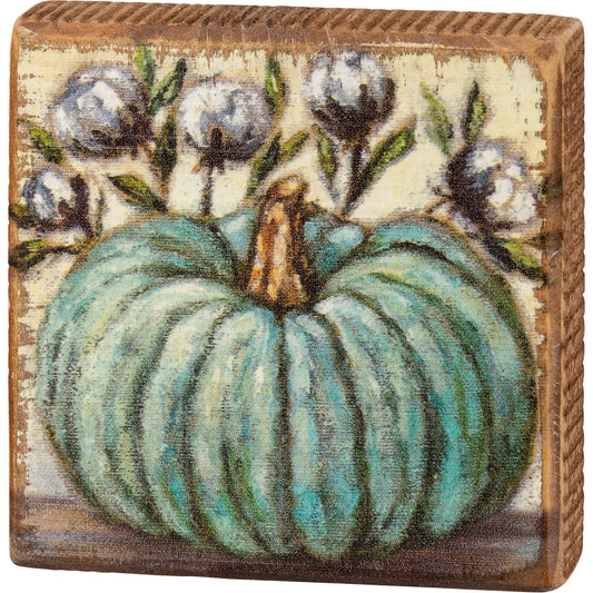 Block Sign | Green Pumpkin