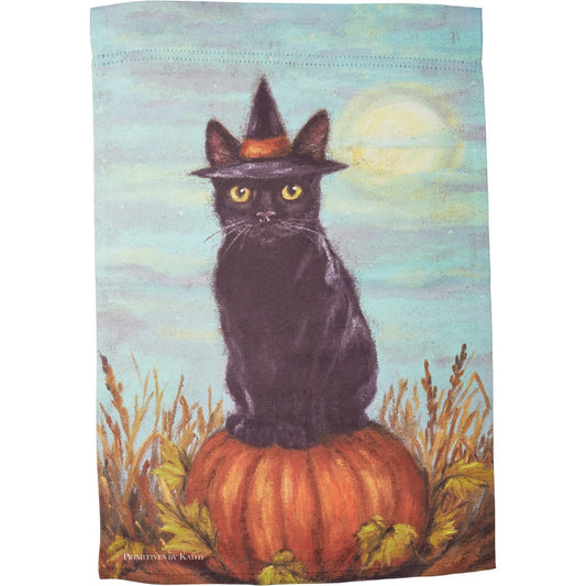 Garden Flag | Black Cat