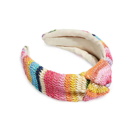 Shiraleah Rainbow Stripe Knotted Headband, Multi