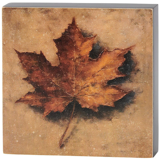 Maple Leaf Block Sign