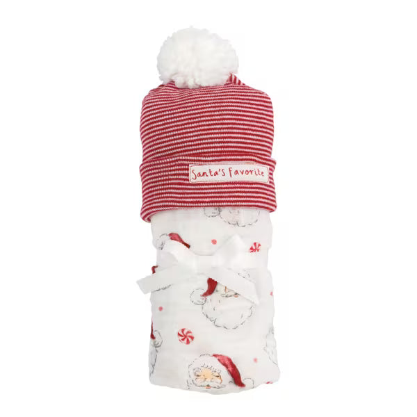 Santa Swaddle And Hat Set