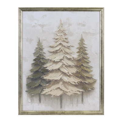 Triple Textured Tree Print