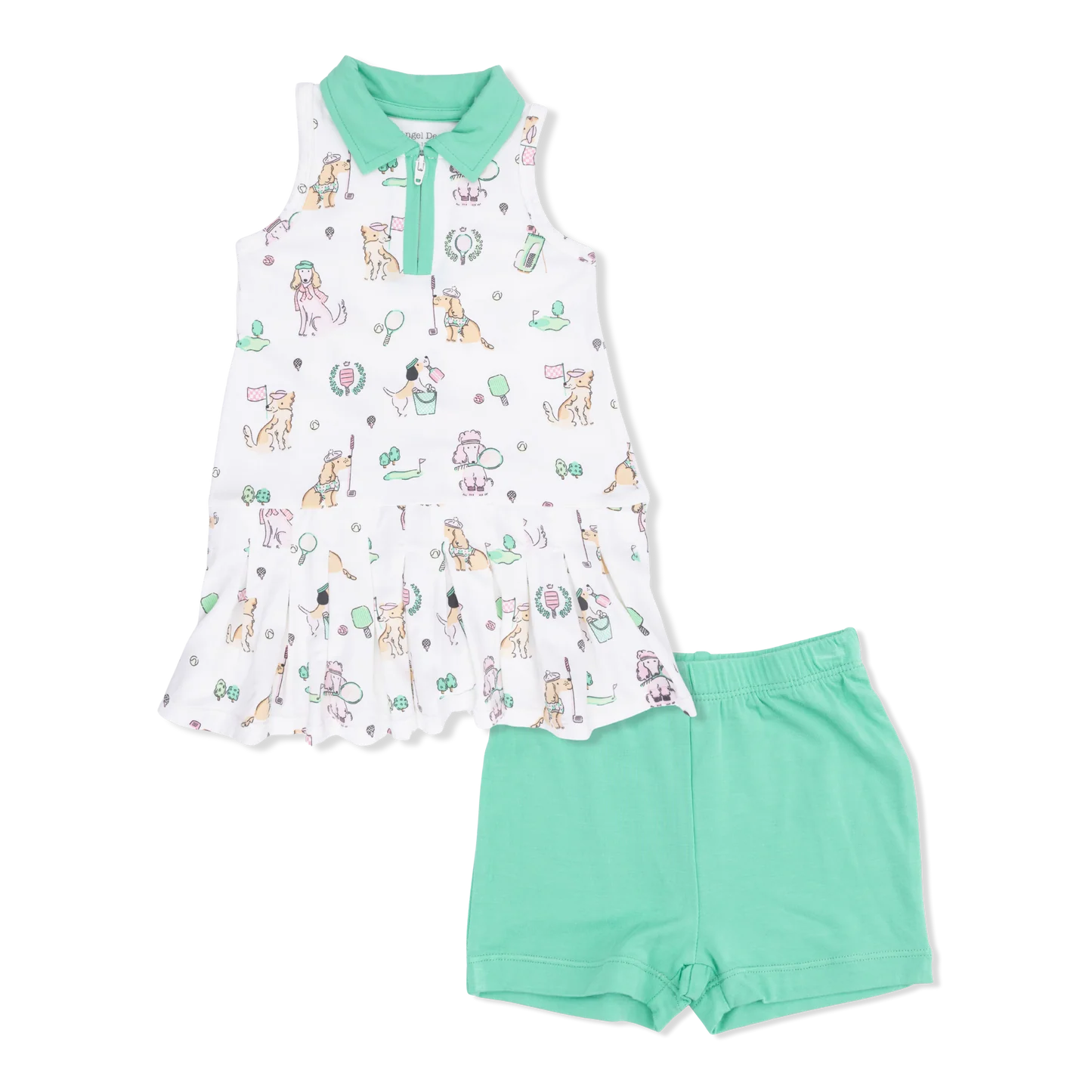 Country Club Dogs Pink | Polo Tennis Dress with Cartwheel Short