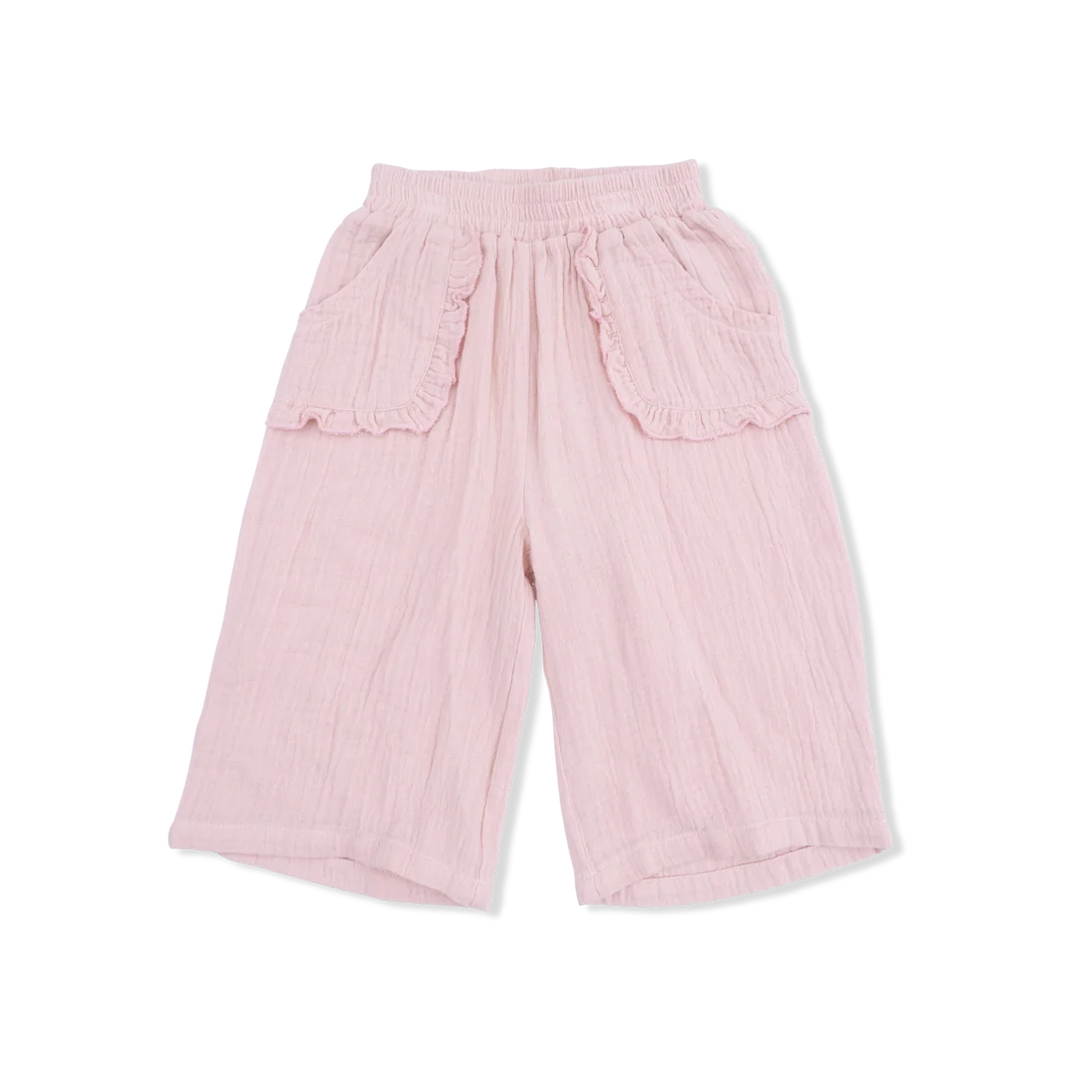 Wide Leg Pant with Ruffle Pocket