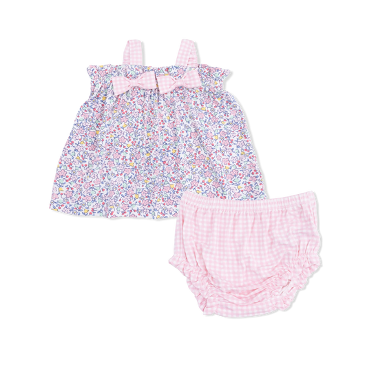 Elizabeth's Garden | Top with Bows and Ruffle Leg Bloomer