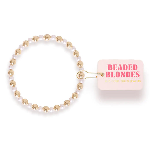 Anna Pearl Bracelet in Gold | Extended
