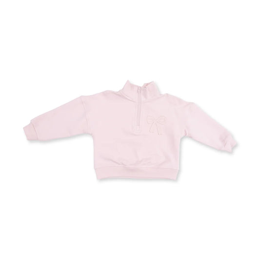 Veiled Pink Bows | Half Zip Sweatshirt