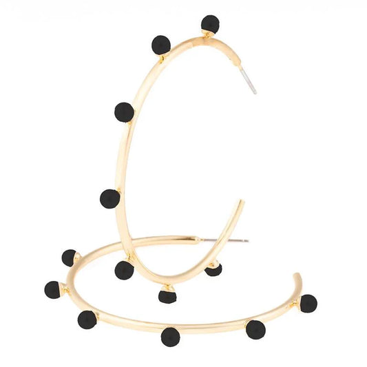 Harlow Earrings | Black & Gold
